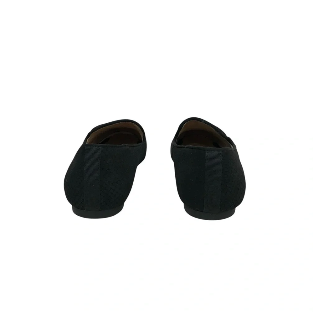 Kelly & Katie Peyton Black Snake Print Round Toe Loafers Womens Size 8 Leather - Picture 4 of 7